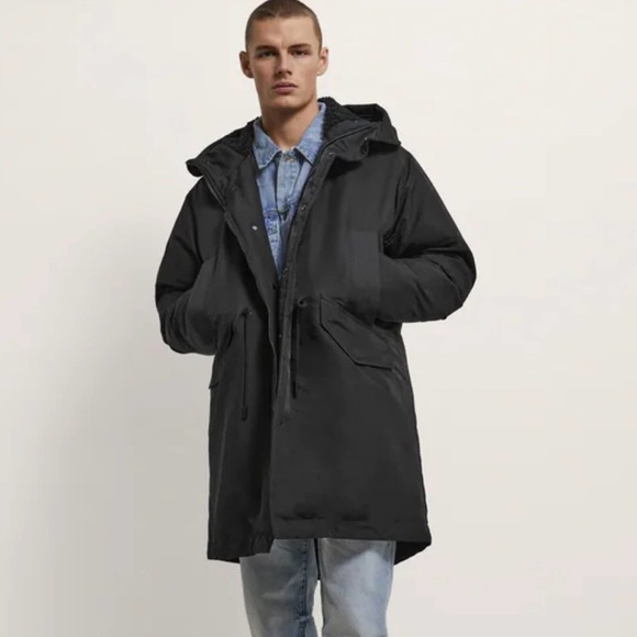 NEW ZARA OVERSIZED WATER REPELLANT JACKET/COAT - Picture 1 of 12